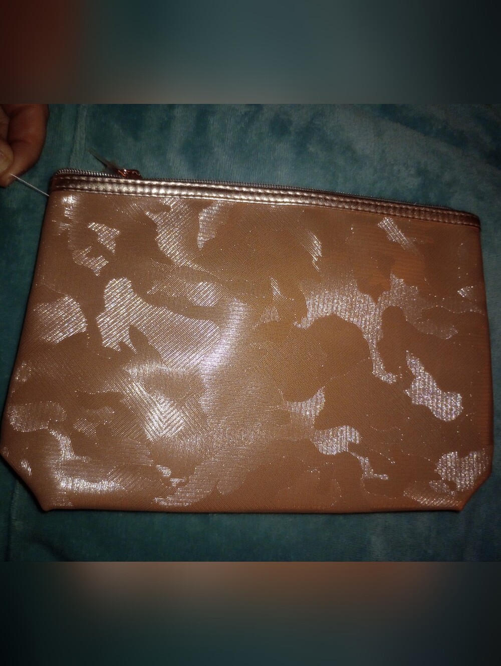 Metallic Camouflage Cosmetic Pouch Rose Gold By Lancome